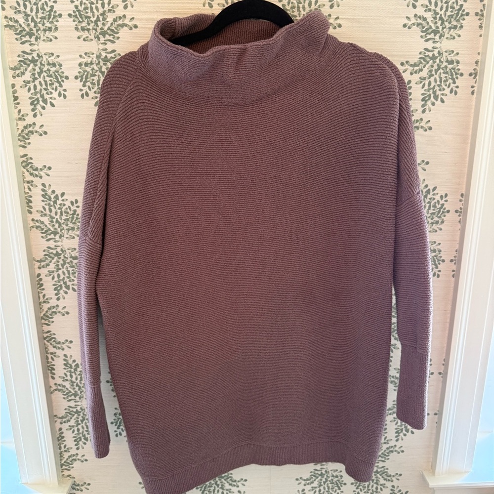 Free People Pink and Purple Turtleneck Sweater